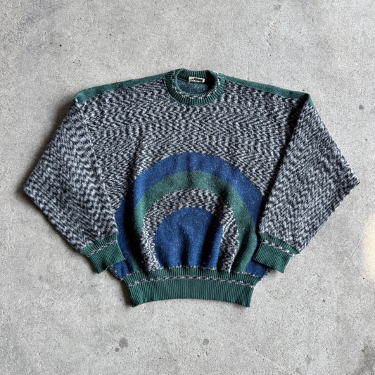 Gianni Versace 80s Patterned Knit Sweater