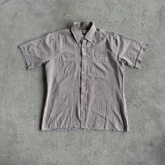 Brown Plaid Buttown Down Arrow Shirt