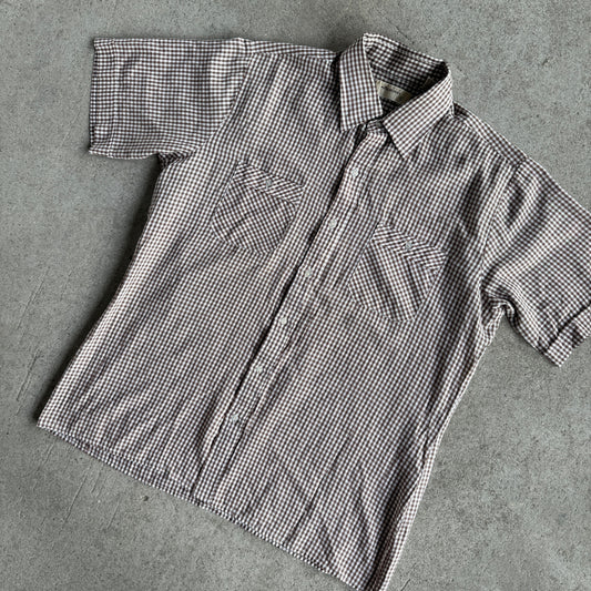 Brown Plaid Buttown Down Arrow Shirt