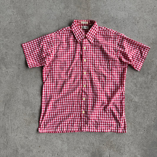 L.L.Bean Red Plaid Button Down Shirt